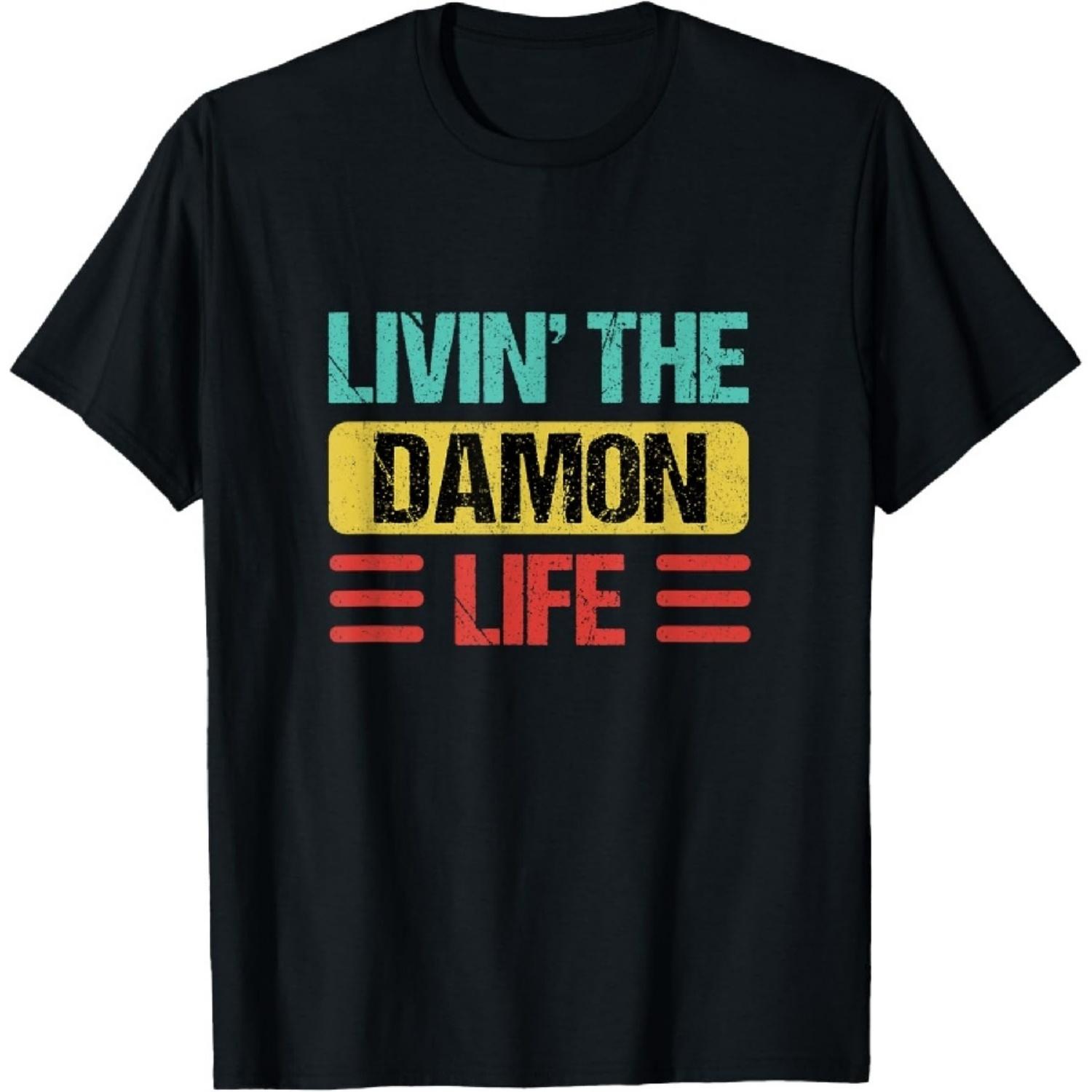 

Damon Name Shirts & Gifts Damon Name T-Shirt - Unisex-Adults, Kids - Black - Small - Crew Neck - T-Shirt - Letter Print S