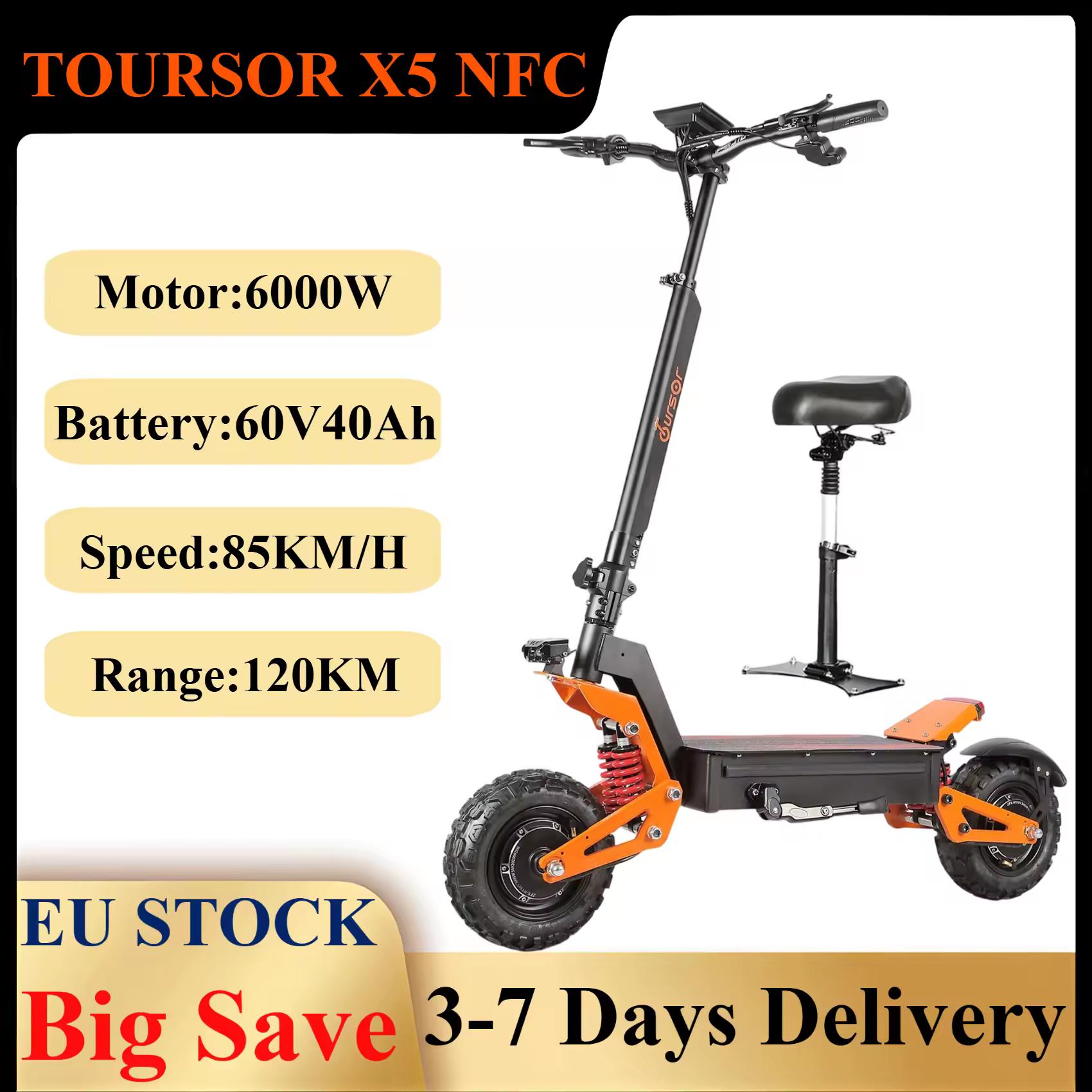 TOURSOR X5 NFC E-skūteris 6000W Divu