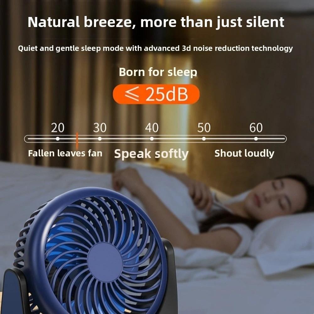 Air Turbo Tech Mini Portable Desk Fan Energy-Saving USB Rechargeable Fan Outdoor