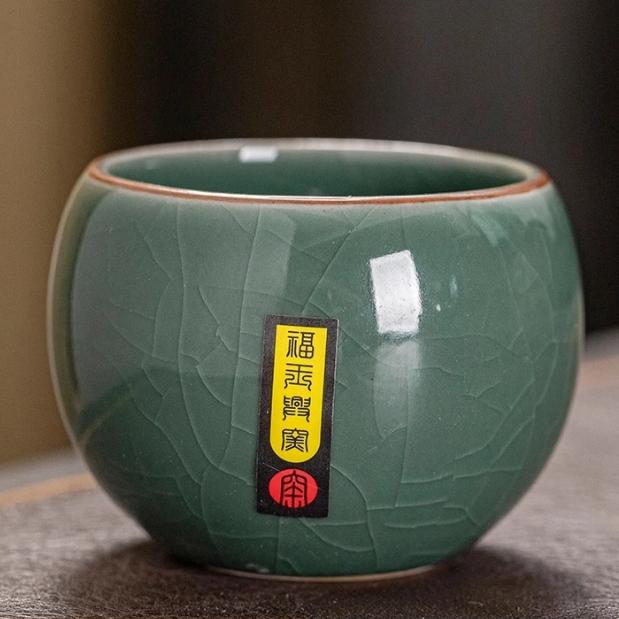 Ruyao Ceramic Master Tea Cup – Single Kung Fu Tea Bowl / Gift Box