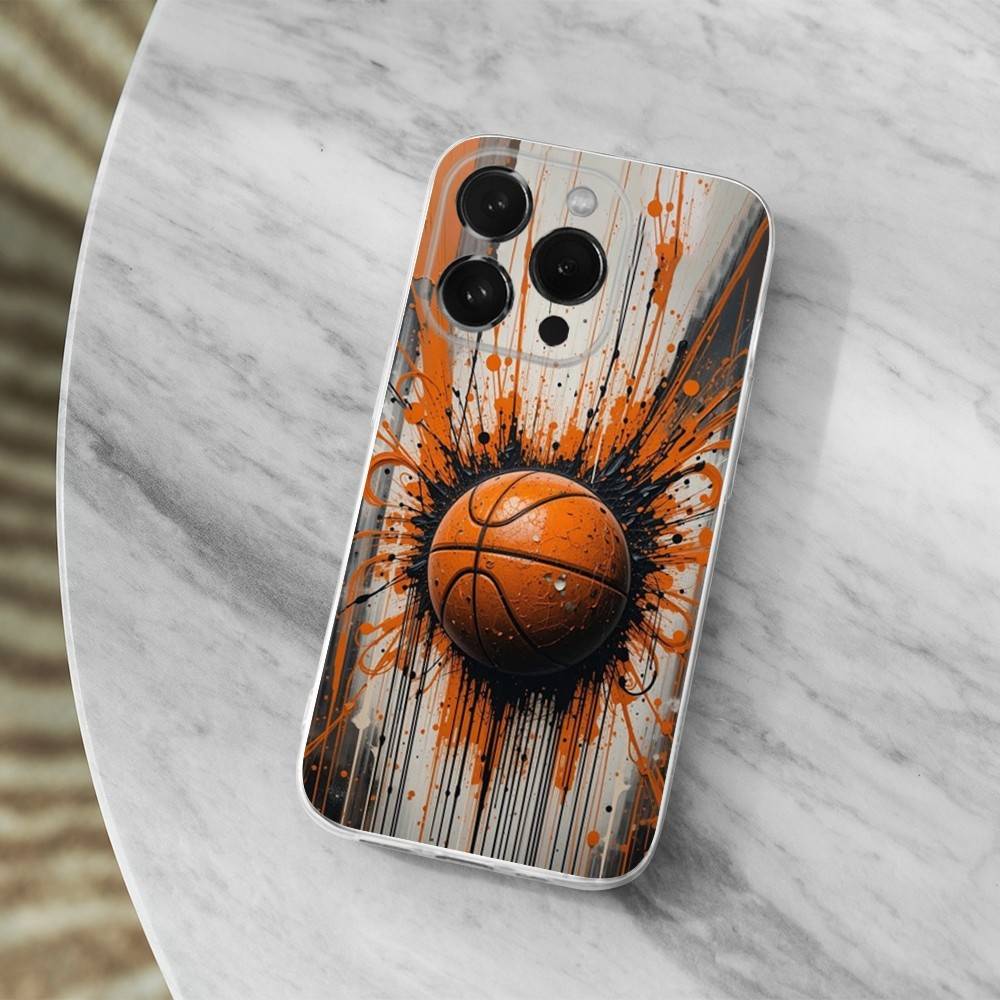 Sports Equipment Basketball Phone Case For iPhone,14,13,XR,SE,12,15,Pro,Max,Plus,11,17,16,X,XS,Mini Transparent Soft Cover