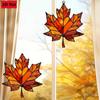 Maple Leaf Suncatcher Stained Glass Window Hanging Decor Glittering Fall Thanksgiving Christmas Home Ornament Gift