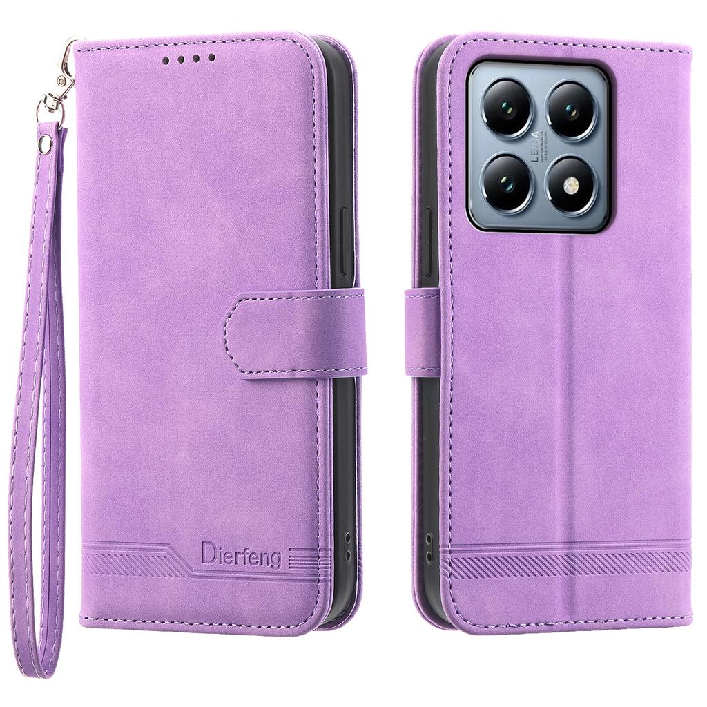 Pentru Xiaomi 14T Pro Husă Piele Linii Imprimate Portofel Husă Telefon