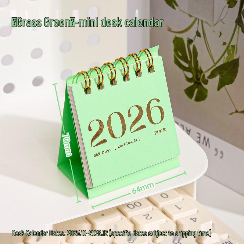 2026 Jahr des Pferdes Niedlicher Cartoon Schreibtischkalender & Planer Notizbuch für Studenten