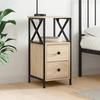Bedside Table - Maison Exclusive - Sonoma Oak - Engineered Wood &; Iron - 34x35.5x70 Cm