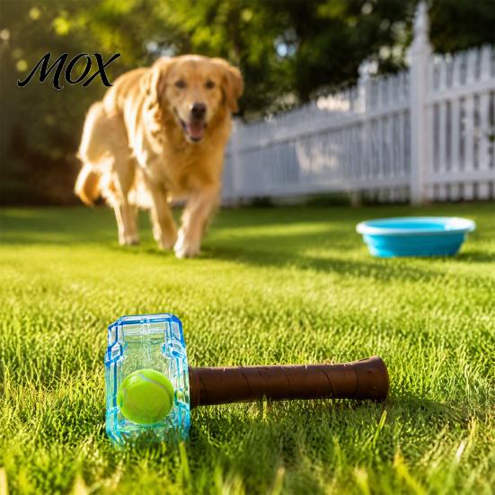 Safe Dog Toys for Training And Exercise Squeaky Hammer Toy, Tennis Ball In Bottle Durable Fetch Active Pups Chew Interactive Toy Aggressive