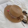 New original ethnic style straw hat women's spring and summer beach outing sun hat retro straw woven sun protection hat