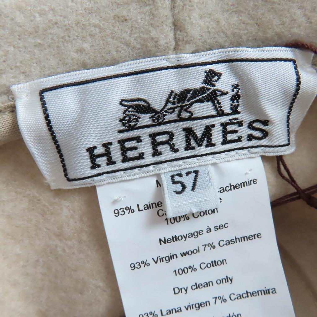 Pristine HERMES Hat Harper Current Product Avalon Stitch Wool Women 57 Used