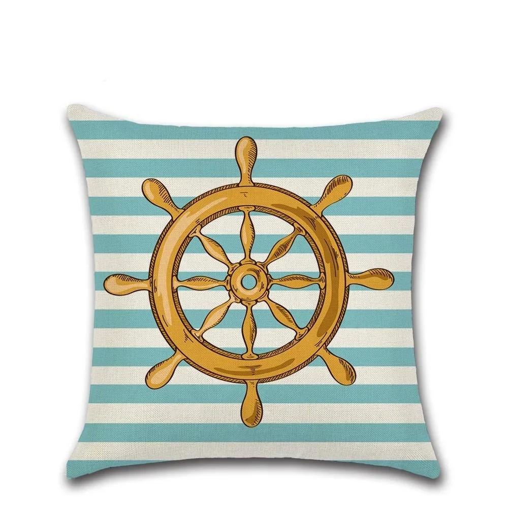 Sea Turtle Nautical Mermaid Pattern   Throw Pillow Cushion Cover Car Home Decoration Sofa Decorative Pillowcase