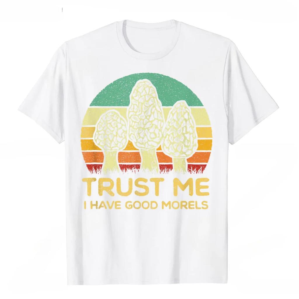 Hot Sale Funny Foraging Morels Hunters Morel Mushroom TShirt Casual Fashion Streetwear Hip Hop Man T-shirt Hipster Harajuku Tees