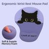 Comfortable Cat Mouse Mat Cute Cartoon Wrist Support Pad Black Cat Animal Mouse Pad  Gaming Use