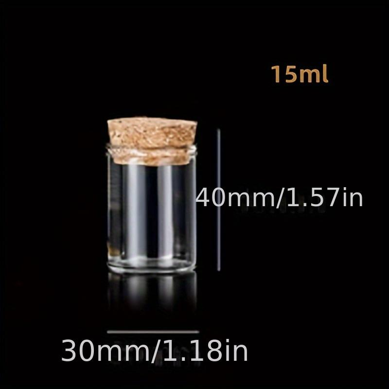 

5 pcs 30mm straight mouth high borosilicate glass bottles, mini glass bottles - perfect for making es, giving gifts, and dec