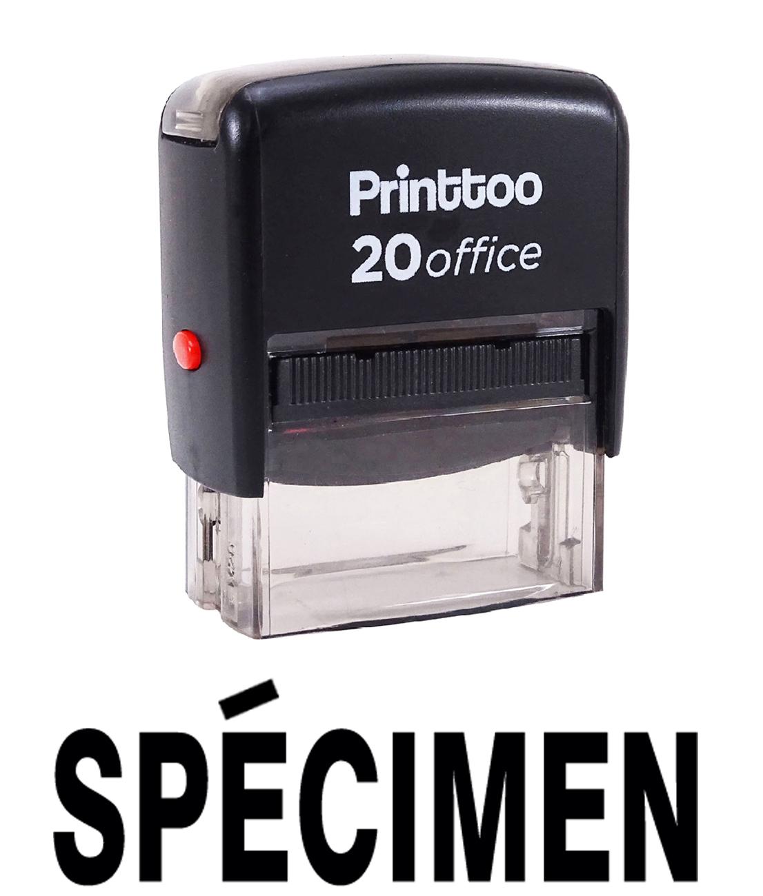 

Printtoo SPECIMEN Self Inking Rubber Stamp Office Stationary Custom 14 mm x 38 mm (Approx) чёрный