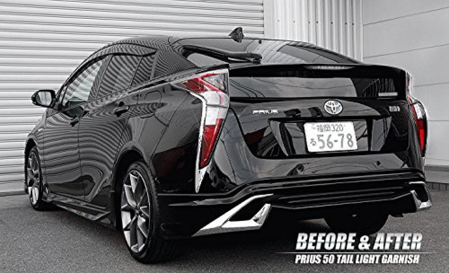 Yours Tail Light Garnish for Toyota Prius 50 Series (2015–2018 Pre-facelift), ABS Chrome, 2PCS