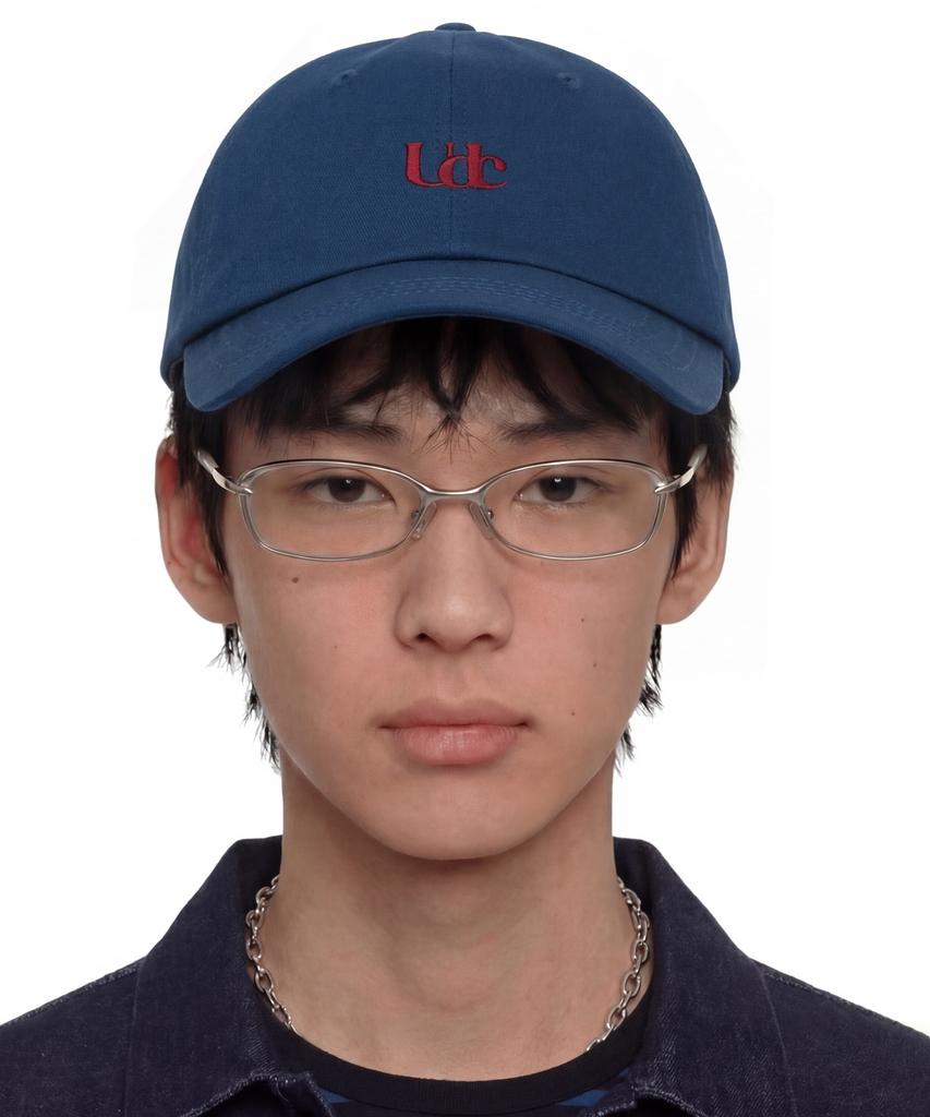 Eondeokeonteulol Cotton Logo Ball Cap Serif Udc / Authenic Bb / Carm Blue