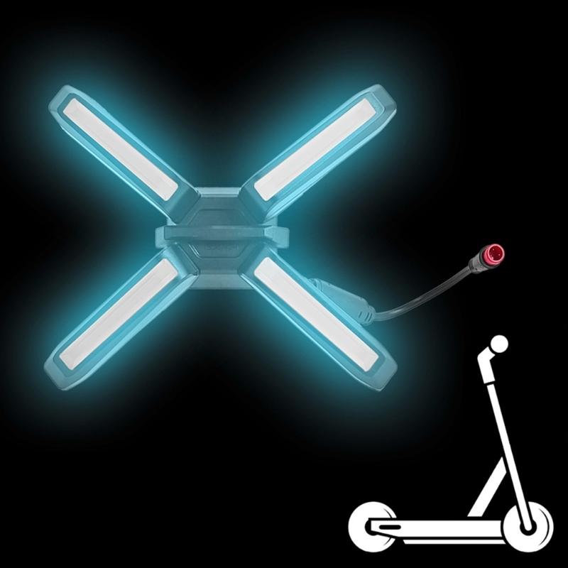 High Powered LED Scooters Headlights With Smarted Light Sensors Durability X-shape Front Lamp For Night Cycling