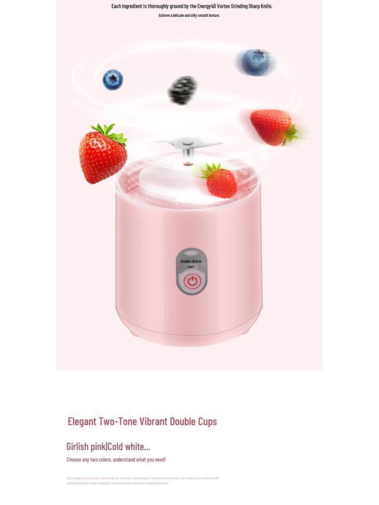 Portable Charging Juicer Cup for Fruits & Vegetables - Customizable Print Logo