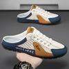 Men's Casual Slippers  Summer Comfortable Anti Slip Mesh Breathable Men's Sports Shoes Lightweight Soft Soled Half Slippers