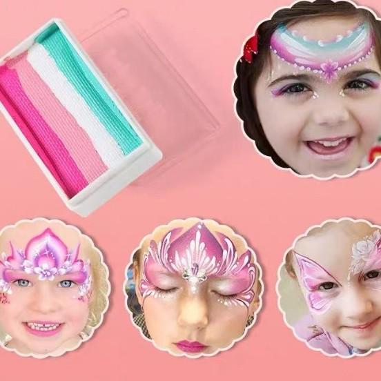 MengHui 12-Color Kids' Face Paint Set - Water-Soluble Body & Stage Makeup