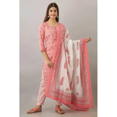 Damen Partykleidung Kurta Hose Dupatta Set Indisch Pakistanisch Oberteil Tunika Kurti Kleid VF-20217