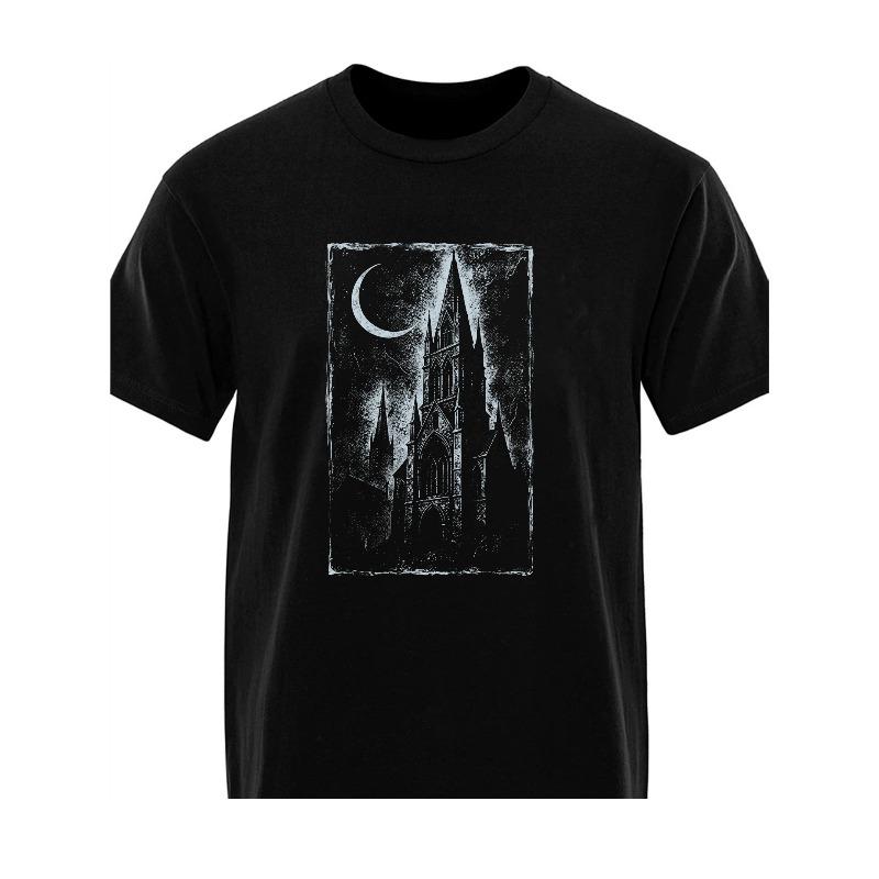 Unisexs Gothic Church Pattern Tshirt Dark Altar Aesthetic Art Tshirt Suitable For All Seasons Unisex Casual Tshirt