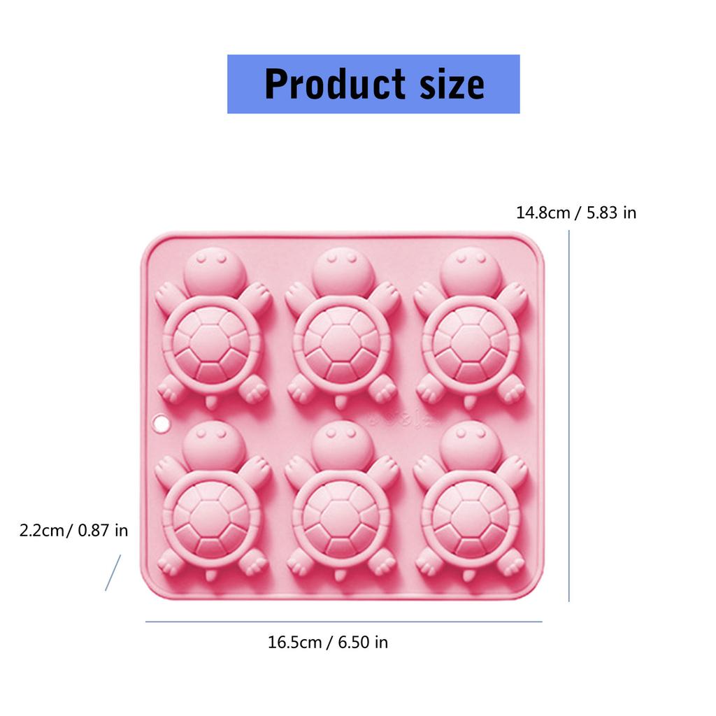 6 håligheter Stor sköldpadda Moussetårtsform Livsmedelskvalitet Silikon Chokladdessert Bakform Familjesammankomst Bakverk