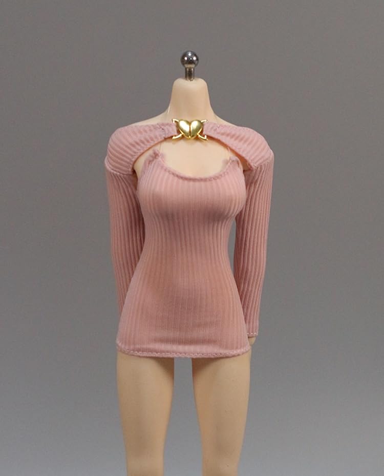 

[TOYBARJAPAN] 16 Scale Figure Accessory Compatible with TBLeague and other body types. DMTOYS Beautiful Office Lady Shawl Jumper Dress (Body and
