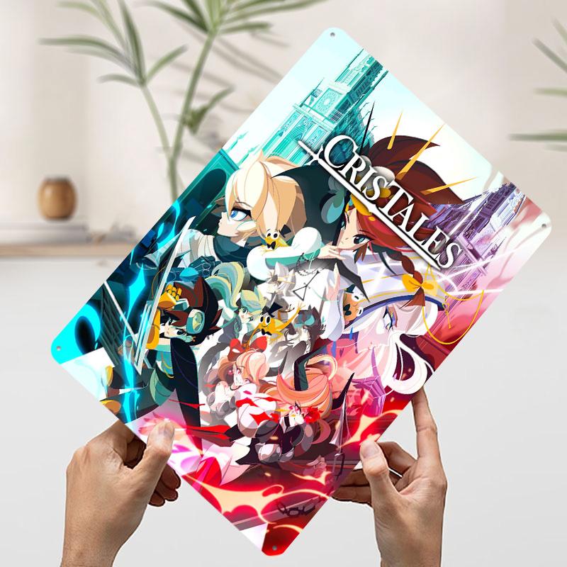 

Cristales The Game Cover Tin Plaque Poster Customized Wall Art Retro Vintage Metal Signs for Man Cave Decoration Living Room 7.9x11.8In(20x30cm)