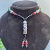 A Dzi bead pendant sweater chain for men and women long necklace fashionable ethnic style