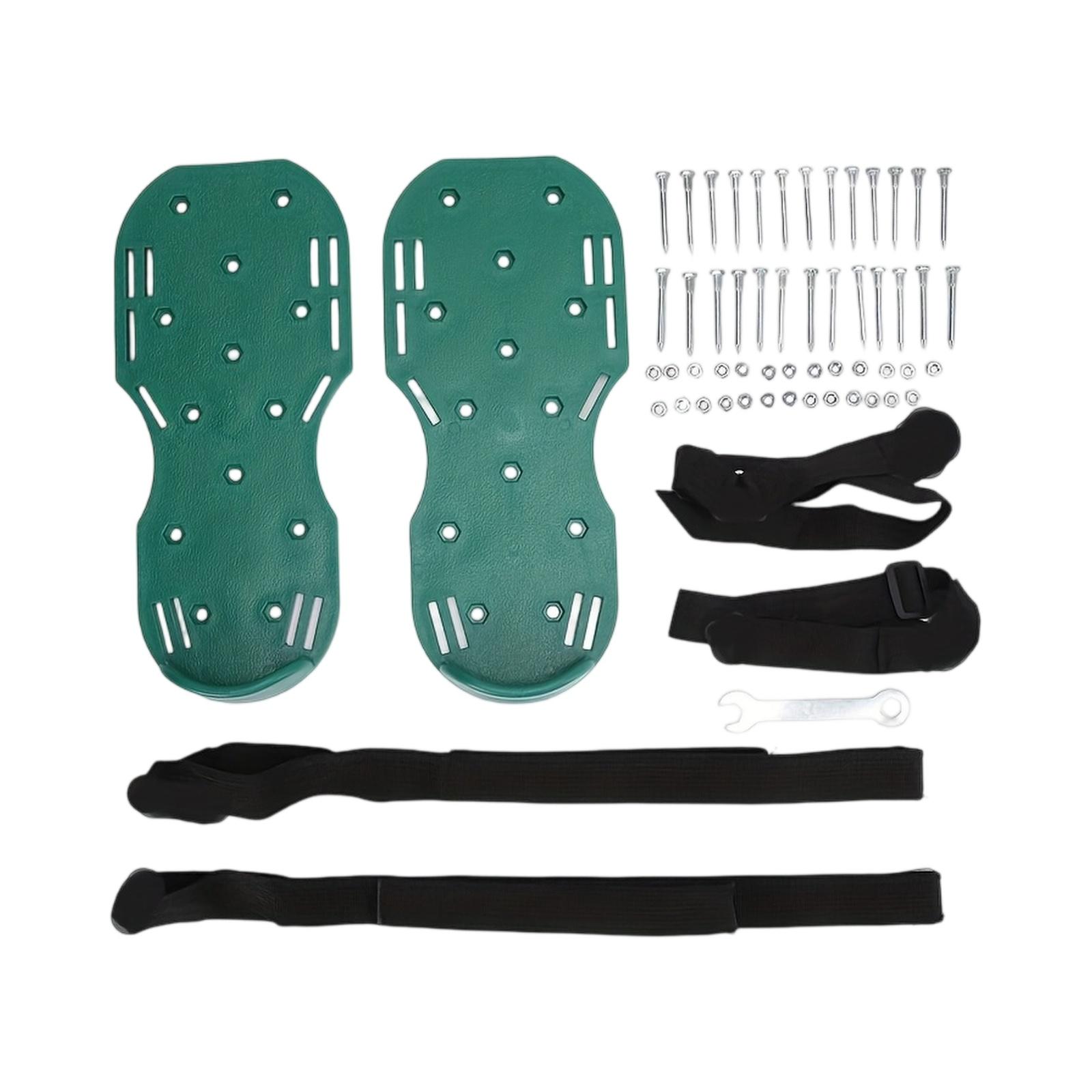 Garden Aeration Shoes, Spike Shoes, Suitable For Inflatable Aeration Shoes For Yard Grass Heavy Duty Spike Perforation Sandals And Perforation Tools One Size зелёный