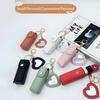 Bolsas de Lápiz Labial Portátiles de Color Sólido Billetera Llavero Mini Bolsa de Almacenamiento Para Mujeres Funda Protectora de Lápices Labiales Con Mini Espejo de Maquillaje