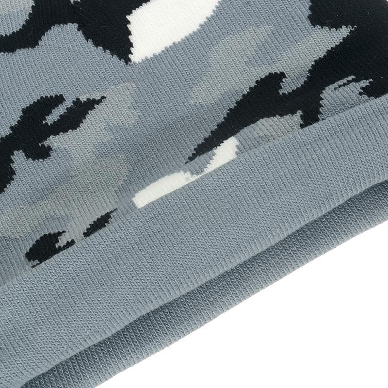Wool Hat Winter Thermal Hat Casual Camouflage Jacquard Beanie Caps Men's Beanie Caps