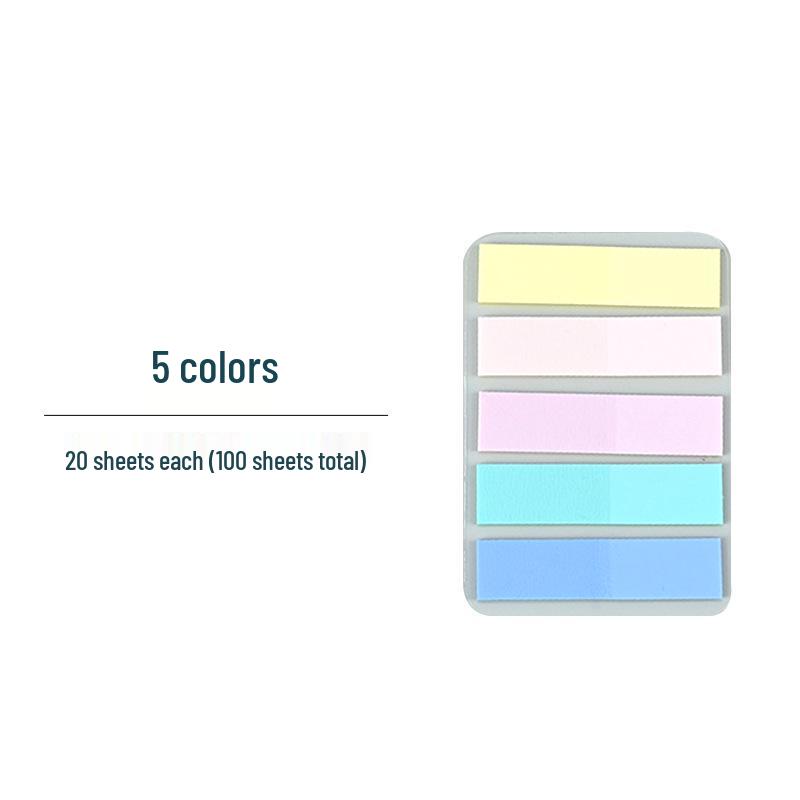 Morandi Semi-transparent Index Tabs - Student Study Labels PET Sticky Notes