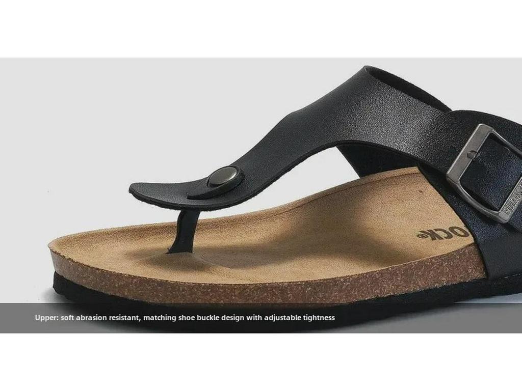 Ruizu Cork Slippers: Trendy Korean-Style Unisex Summer Beach Sandals & Casual Flip Flops