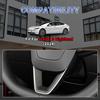 Matte Carbon Fiber Steering Wheel Panel Trim Cover For Tesla New Model 3 (2024)
