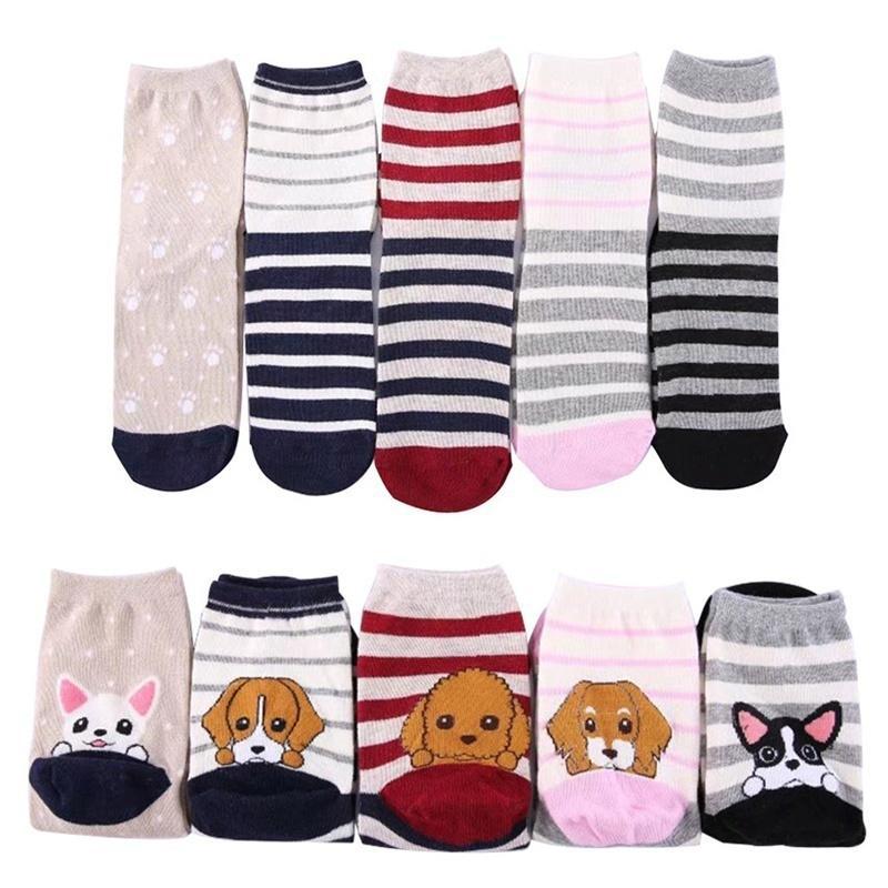 

Унисекс Милые носки с рисунком животных Смешные и крутые 100% хлопок Арт носки с собаками Женские Мужские носки (Случайный цвет) Random Color 1Pcs