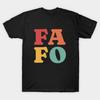 Herren Schwarzes Print-T-Shirt Fafo Retro No-Cut Transferpapier Print Baumwoll-T-Shirt