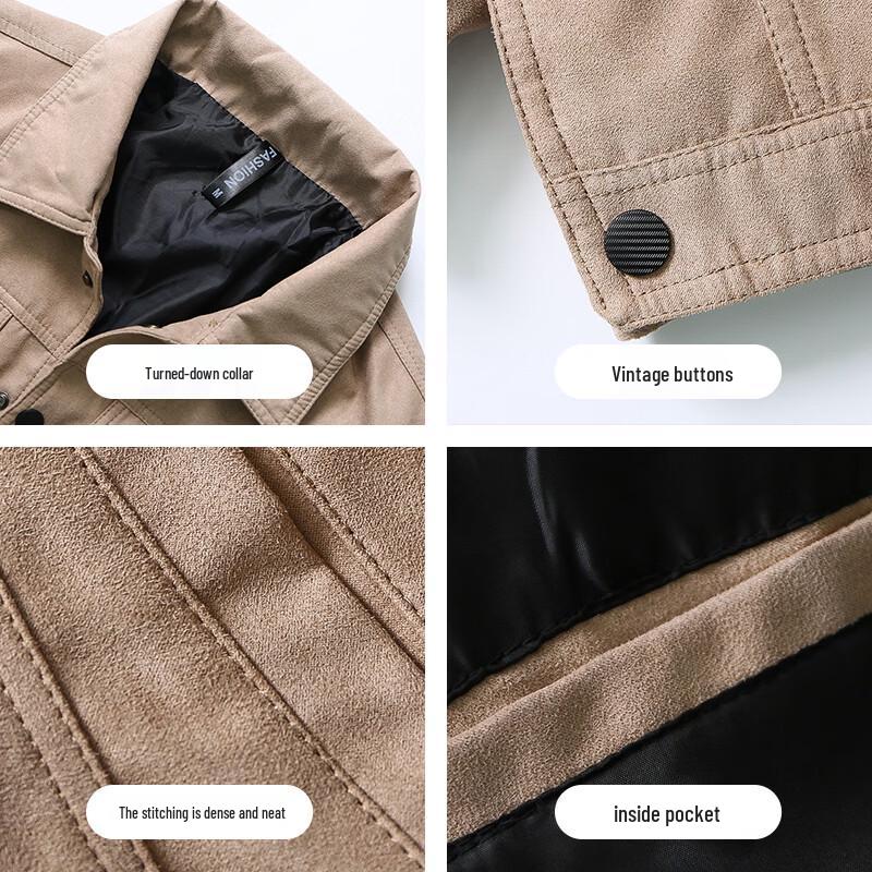 JEEP SPIRIT Men's Casual Lapel Utility Jacket
