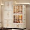 Children's Wardrobe & Storage Cabinet for Clothes, Snacks & Toys - No-Install Foldable Plastic Box