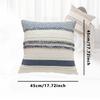 Knitted Striped Woven Pillow Cover Textured Square Cushion Cover Boho Bedroom Pillowcase No Filler Sofa Home Decoration