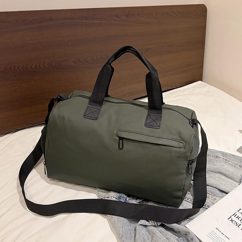 Einfaches und wasserdichtes PU-Modell Handgepäcktasche mit großem Fassungsvermögen für Geschäftsreisen Trocken- und Nassfach Outdoor-Sportbekleidung Schuhfach Fitnesstasche