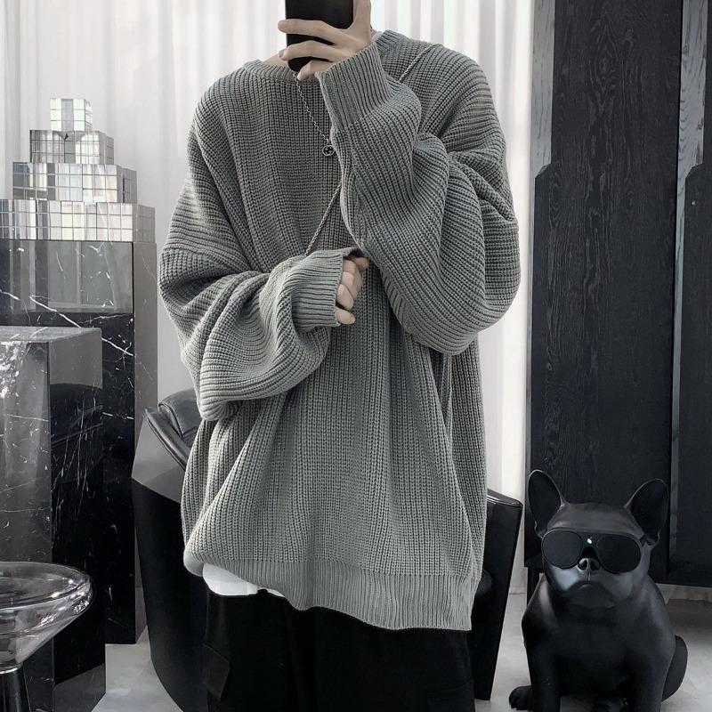 Autumn and Winter New Autumn Men's Sweater Loose and Lazy Couple Sweater Knit Sweater
