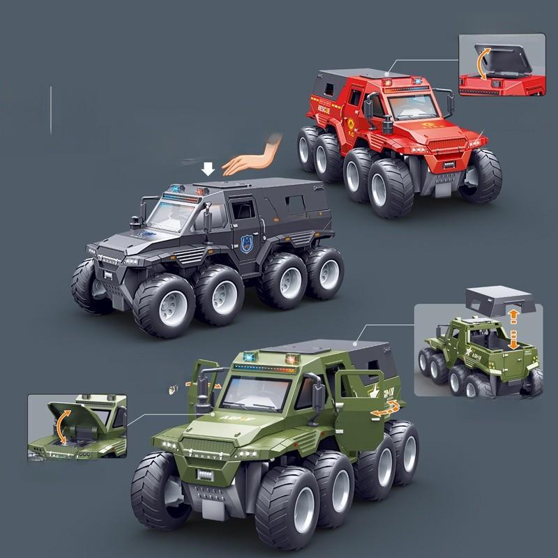Eight Wheeled Off Road Vehicle Inertia Toy Car With Sound And Light Function