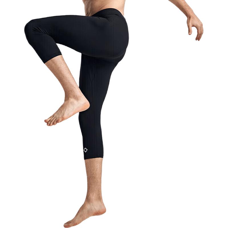 ZunZhe Men s 3/4 Compression Training Leggings S