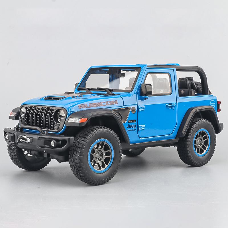 1:18 Jeep Wrangler Rubicon Off Road SUV Alloy Diecast Model Car Home Decoration & Computer Desktop Ornaments Holiday Present Toy