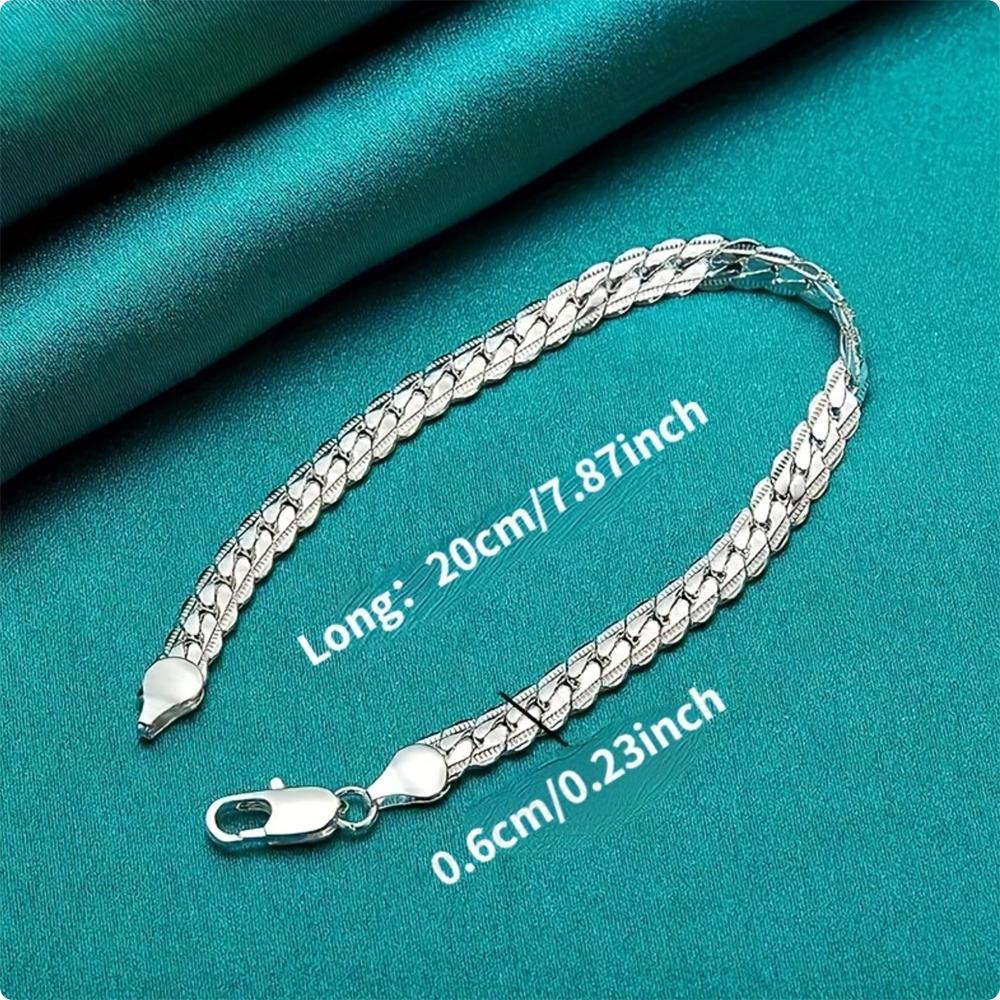 Bransoletka miedziana 6 mm 18/19/20 cm, płaski łańcuszek boczny, zapięcie na homara, dla kobiety i mężczyzny, biżuteria ślubna i zaręczynowa