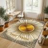 Golden Theme Soft Crystal Velvet Rug Custom Name & Text Print Non Slip Floor Rug for Bedroom Living Room