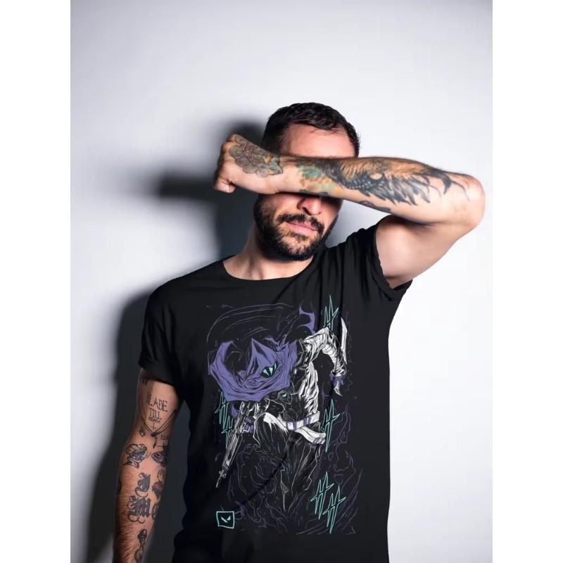 Trend Summer 2025 Cosplay Neutral Black and White Omen Valorant Unisex T-shirt, Valorant T-shirt, Gift Shirt Mens T Shirts