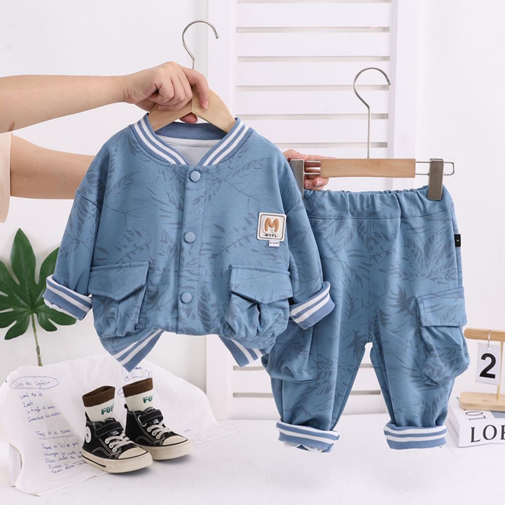 Kids Casual Long-Sleeve Set, Comfortable Daily Wear Outfits