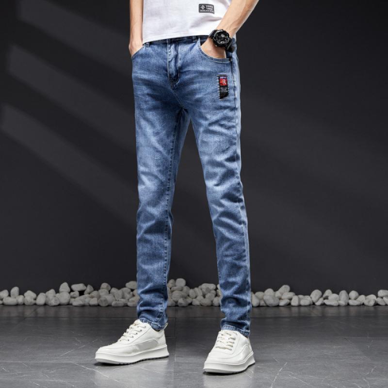 JYL New Washing Machine Daily Trousers Men's Spring and Autumn Elastic Jeans Straight